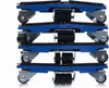 A stack of four blue furniture dollies with black wheels and rubber padding, shown against a white background. Podgląd zdjęcia produktu