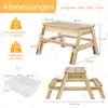 COSTWAY 2 in 1 Kindersitzgruppe mit Matschtisch, Outdoor Produktbild-Vorschau 3