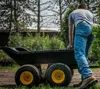 Polar Kunststoff Schubkarre Anhänger 623 Liter Schwarz Produktbild-Vorschau 7