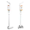 Two views of a white and gold cordless vacuum cleaner against a white background. Produktbild-Vorschau