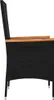 vidaXL Gartenstühle mit Kissen 2 Stk. Poly Rattan Schwarz Produktbild-Vorschau 5