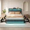 INONEFT Gestoffeerd bed 160x200 cm met USB-oplaadfunctie, Productafbeelding-voorbeeld 1