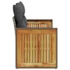 The Living Store Gartensofa 2-Sitzer mit Kissen Grau Poly Produktbild-Vorschau 6