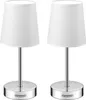 Monzana Set de 2 Lampe de table Blanc avec abat-jour lampe Voir les images du produit 1