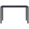 A black dining table with four legs against a white background. Produktbild-Vorschau