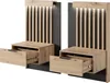 Two modern nightstands with drawers and integrated lighting. Produktbild-Vorschau