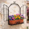 DanDiBo Wandblumenhalter Fenster Schwarz Metall Wand Produktbild-Vorschau 6