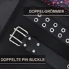 OKWISH Doppelloch Nietengürtel, Punk Gürtel Nietengürtel Produktbild-Vorschau 5