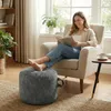 Pouf Sitzhocker Weich Runder Sitzpouf, Pouf Hocker, Couch Produktbild-Vorschau 3
