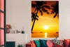 MuchoWow® Poster Palme - Sonnenuntergang - Strand - Orange Produktbild-Vorschau 2