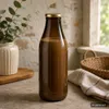 Milchflasche 1 Liter Glasflasche braun mit 6 Flaschen & 12 Produktbild-Vorschau 4