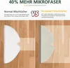 Comparison of two types of mopping cloths on a wooden floor. Produktbild-Vorschau