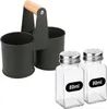 com-four® 3-teiliges Gewürzstreuer Set aus Glas - Salz und Produktbild-Vorschau 5