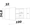 Küchen Hängeschrank 100 cm - 2-türig - Cara Artisan Eiche Produktbild-Vorschau 5