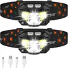 LED-hoofdlamp, oplaadbaar, 2 stuks, superheldere hoofdlamp Productafbeelding-voorbeeld 1