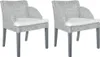 vidaXL Esszimmerstühle mit Kissen 2 Stk. Grau Natur Rattan Produktbild-Vorschau 2