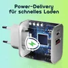 2er-Set Dual 25Watt USB Ladegerät, 1x USB-C und USB-A, PD- Produktbild-Vorschau 3