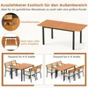 COSTWAY Gartenmöbel Set, 130/170x80cm Gartentisch Produktbild-Vorschau 4