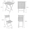 Set tavolo da giardino in legno di acacia con 2 sedie Anteprima dell’immagine prodotto 5