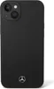 A black iPhone case with a Mercedes-Benz logo on a white background. Produktbild-Vorschau