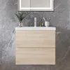 60 cm Badmöbel-Set Unterschrank mit Mineralguss waschtisch Produktbild-Vorschau 1