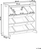 BELIANI Regál s 9 úložnými boxy šedý bílý MDF plastové boxy Náhled obrázku produktu 3