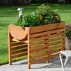 Dobar Doppel Hochbeet 71 cm x 100 cm x 50 cm Bernstein Produktbild-Vorschau 5