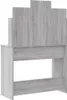 vidaXL Schminktisch mit LED-Leuchten Grau Sonoma 96x40x142 Produktbild-Vorschau 6