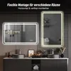 MODFU Rahmenloser Badspiegel mit LED,Badezimmerspiegel mit Produktbild-Vorschau 6