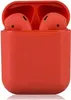 A pair of red wireless earbuds in their charging case. Produktbild-Vorschau