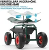 Wiltec Gartenwagen mit Ablagefläche bis 150kg Gartenhocker Produktbild-Vorschau 2