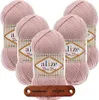 5 x ALIZE Baby Best 161 Powder mit Label Produktbild-Vorschau 1