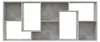 vidaXL Regál na knihy betón sivý 67x24x161 cm odvodený Náhľad obrázku produktu 7