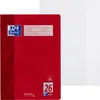 A red Oxford school notebook with grid paper visible on the right. Voir les images du produit