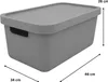 Plastard Boxen 31 L, 3er-Set, stapelbar, BPA-frei, Grau, Produktbild-Vorschau 4