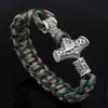 Wikinger-Armband Thor's Hammer army green camouflage Produktbild-Vorschau 4