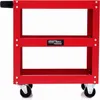 A red tool cart with two shelves and wheels, shown against a white background. Produktbild-Vorschau