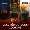 GUSSKÖNIG Dutch Oven Set [4.5L] mit Füßen - Eingebrannter Produktbild-Vorschau 8