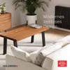 HOLZBRINK Pied de table métal noir 50/70x72cm en forme Voir les images du produit 5