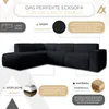 AX LIVING Couch Sofa L Form Didim L Dunkelgrau – 292 cm, Produktbild-Vorschau 5