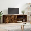 vidaXL Armoire TV chêne fumé 120x34x37 cm Bois composite Voir les images du produit 2