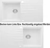 Granitspüle Weiß Küchenspüle Granit Siphon Einbauspüle Produktbild-Vorschau 2