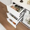 Sideboard mit LED-Vitrine 160x35x80cm, Weiß Hochglanz, Produktbild-Vorschau 7