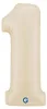 Palloncino in foil numero 1, satinato crema 66cm Grabo Anteprima dell’immagine prodotto 3