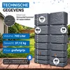 4rain SLIM STONE DECOR wandtank SET 700 L, graphite grey, Productafbeelding-voorbeeld 3