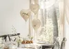 Folienballons Herz Mr & Mrs 35x35cm Hochzeit 2 Stk Beige / Produktbild-Vorschau 2