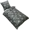 Bettwäsche 155x220 Seersucker Mikrofaser Bettbezug grau Produktbild-Vorschau 2
