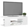 vidaXL TV-Schrank mit LED-Leuchten Weiß 90x39x30 cm Produktbild-Vorschau 3