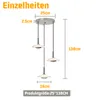 A diagram showing the dimensions of a pendant light fixture. Anteprima dell’immagine prodotto