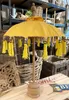 Sonnenschirm Dekoration Dekoschirm Bali Mini Gelb 50x75cm Produktbild-Vorschau 1
